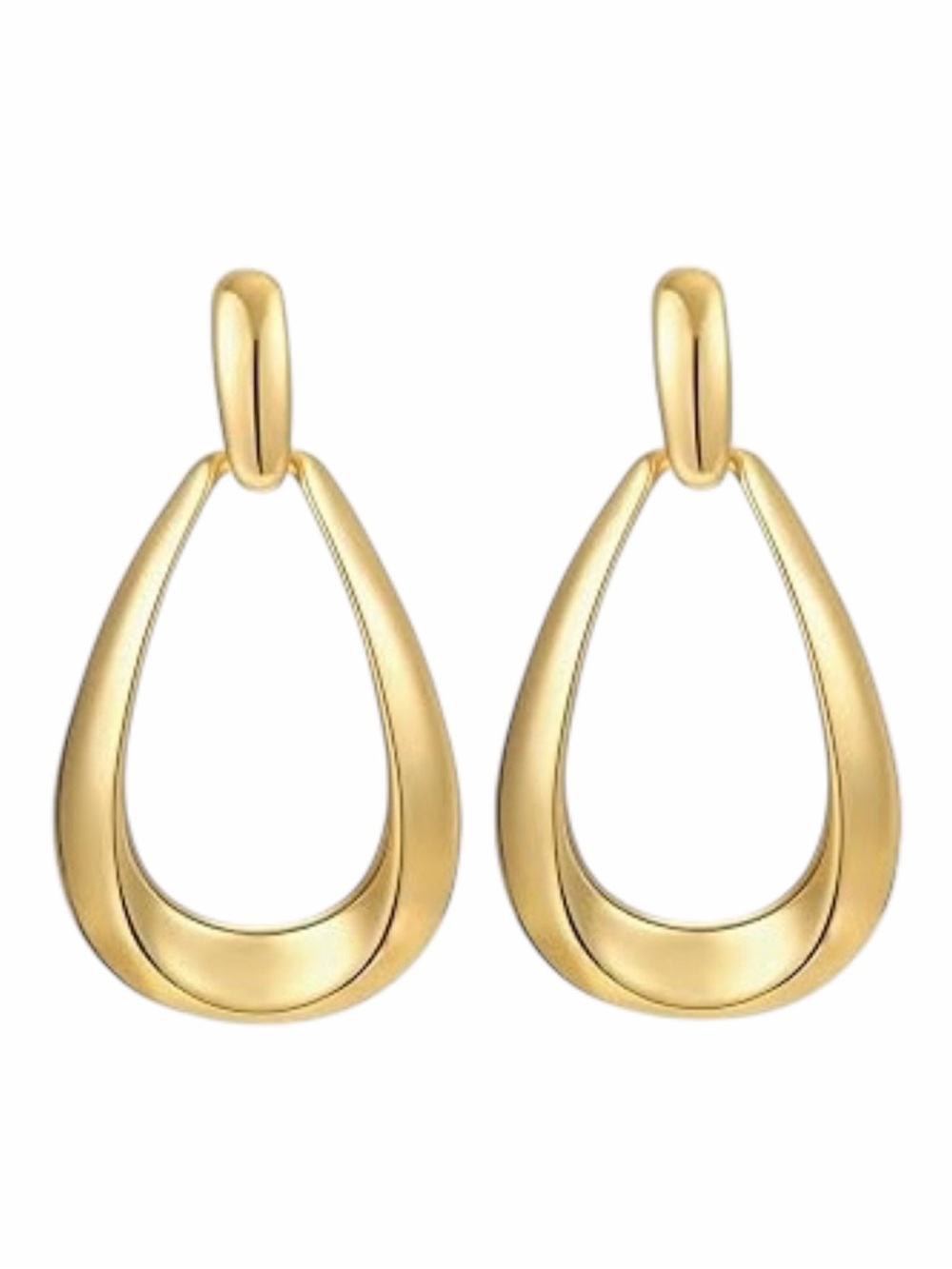 Gold Teardrop Dangle Earrings